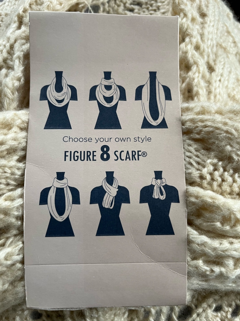 Bass Cream Cable Knit Infinity Scarf - Picture 4 of 8